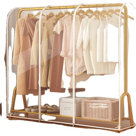 Housse de cintre, design translucide, matériau durable, 200x150x50cm, Voir ci-dessous pour les descriptions de taille (1/2)