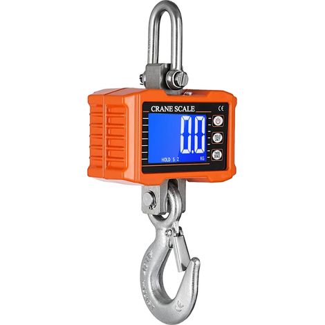 Balance Suspendue Numérique, Capacité Maximale de 1000kg, Affichage LCD Rétroéclairé (1/5)