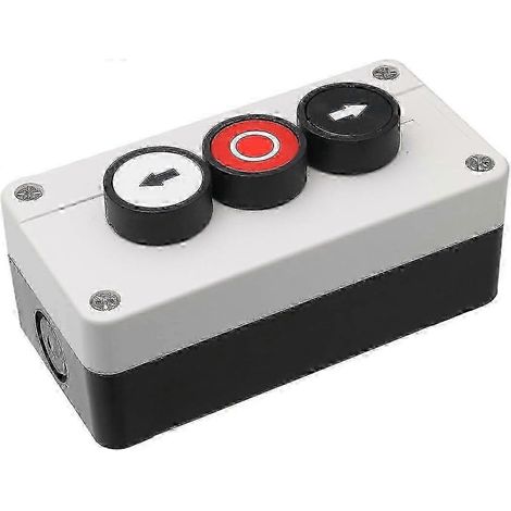 Boîtier de commande à boutons-poussoirs avec flèches haut/bas et bouton d'arrêt pour portes sectionnelles à levage (1/5)