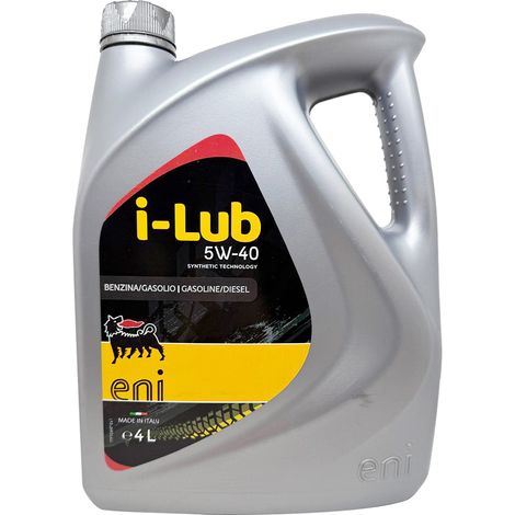 'OLIO MOTORE PER AUTOVETTURE ''I-LUB'' 5W40 - lt. 4 Q.TA 4' 5W40 - lt. 4