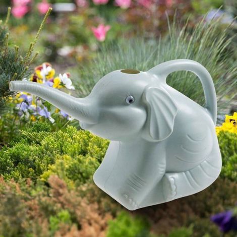 1 Arrosoir Design éléphant Capacité 2L Plastique PP Bec long Jardin intérieur extérieur Enfant,Version bleue (1/5)