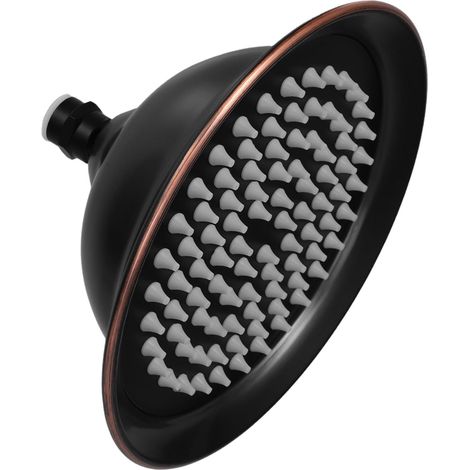 Pommeau De Douche Cuivre Vintage Buse Arrosage Pluie Pour Salle De Bain Pommeau Avec Finition Noir Antique (1/5)