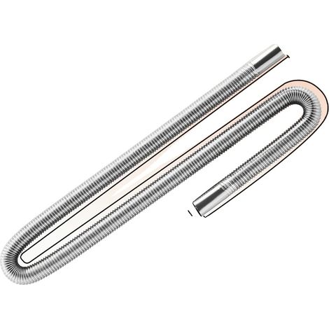 Kit de tubo de escape, acero inoxidable, compatible con calentadores diésel, 1,5 m (1/2)