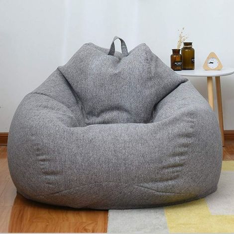 Pouf Canapés Chaises Housse, Grande Chaise Longue Siège Pouf Canapé Housse, Tatami Chaises Housses Cas, Sans Remplissage, Gris Foncé, 80x90cm (1/2)