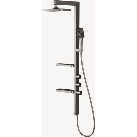 Colonna doccia termostatica di design - Gun métal