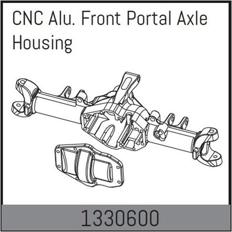 CNC Alu. Front Portal Axle Housing - Yucatan