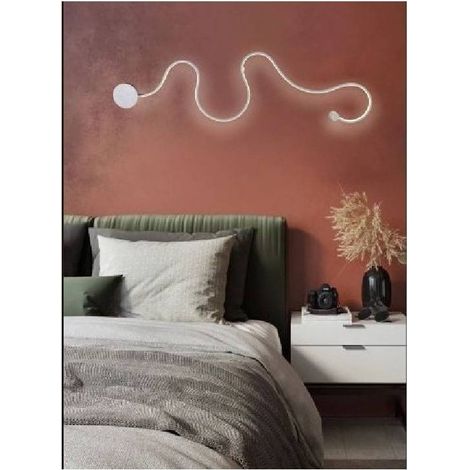 Trade Shop - LED-Wandleuchte, 28 W, weißes Band, Wandleuchte, natürliches warmes und kaltes Licht, E69-B - (1/2)