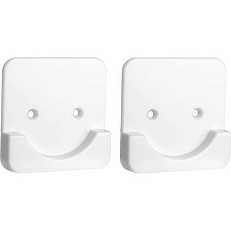1 paire de supports de tringle à rideaux, douille de fixation pour tringle de douche-5X5X1CM-White (1/4)