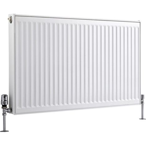 Milano Compact White Type 11 Central Heating Single Panel Horizontal Convector Radiator - 600mm x 1100mm (1/5)