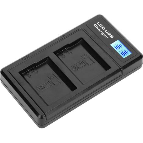Chargeur double pour batterie au lithium avec écran LCD et base de chargement USB pour NPFW50 (1/5)