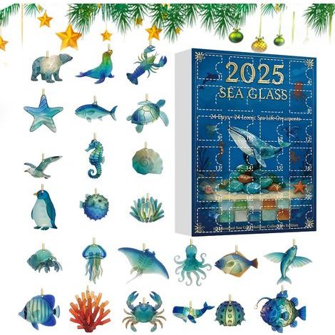 Calendrier de l'Avent 2025 2D en acrylique Calendrier de l'Avent 2025 avec compte à rebours de 24 jours – pour le développement de l'arbre des enfants, activités amusantes en, adolescents (1/4)