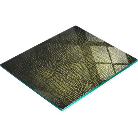 Vassoio decorativo in vetro effetto pelle di coccodrillo per snack, 60x52 cm (1/5)