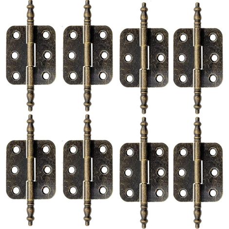8 PCS Charnière Laiton Antique avec  Vis Charnière Plate Vintage 70  35mm Charniere Porte Placard Vintage Charnières Pliantes en Bronze Charnière Meuble Ancien pour Boite à Bijoux, Armoire (1/5)