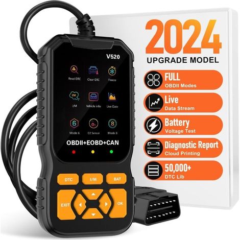 Scanner OBD2, outil de diagnostic professionnel, lecteur de codes moteur et réinitialisation de l'outil de diagnostic OBDII/EOBD pour véhicules (1/4)