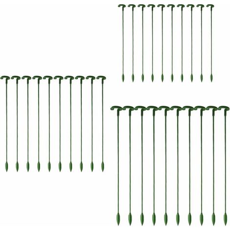 Lot de 30 tuteurs pour plantes de jardin, tiges simples, tuteurs pour fleurs, orchidée, pivoine, lys, rose (1/5)