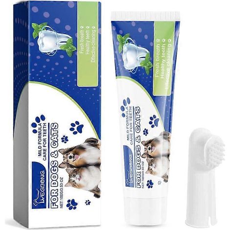 Kit de nettoyage bucco-dentaire Yegbong pour chats et chiens - Soin doux pour les dents et le teint frais (1/4)
