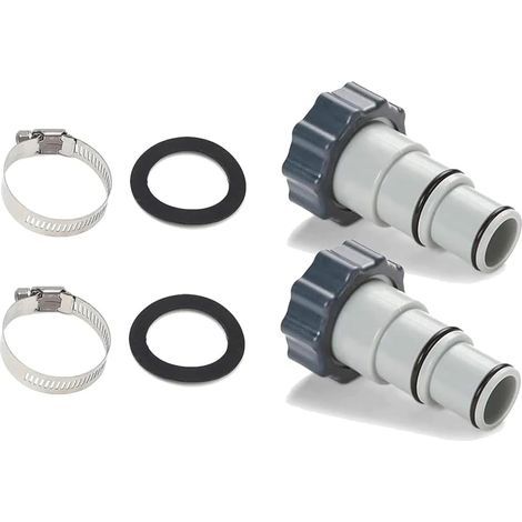Adaptateur Tuyau Piscine, 2 Pièce Adaptateur de Tuyau de Piscine, Adaptateur Pompe 32 et 38 mm (1/5)