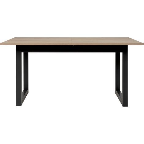 Ausziehbarer Tisch 160x90 cm helle Eiche und Anthrazitgrau - Lentini (1/5)