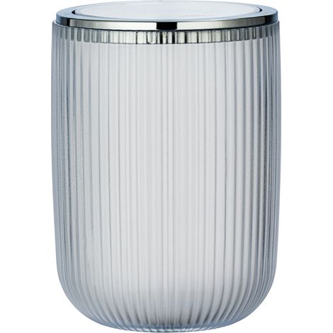Wenko – Poubelle de salle de bain 2L – Couvercle basculant – Plastique sans BPA – Dimensions 14,5x20 cm – Pour petits déchets quotidiens