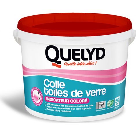Lata de pegamento de tela de vidrio rosa 10 kg - Quelyd