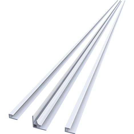 210cm Eckprofil mit Kantenprofil Aluminium Profil für 3mm Aluverbundplatte Matt Weiß