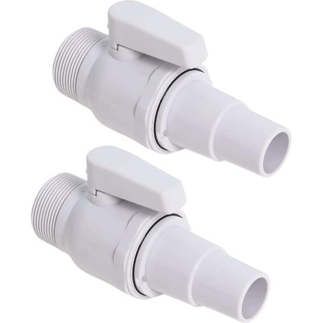 Robinet d'arrêt pour piscine, accessoires de piscine, accessoires de piscine, valve à piston, pompe de filtration de piscine, raccord de pompe de rechange pour filtre de piscine (2 pièces)-DOU
