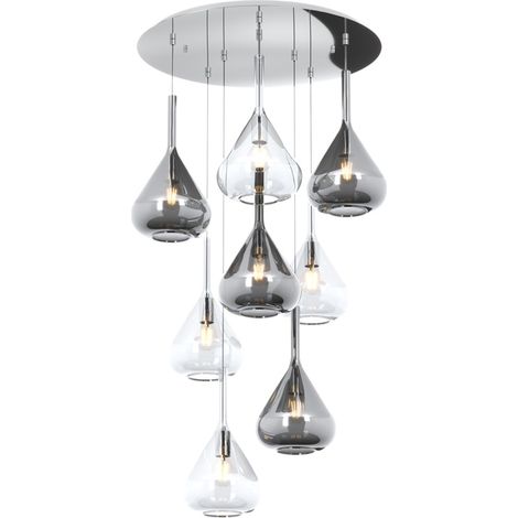 Lustre top light kona 1177 cr s8 t tf e27 plafonnier moderne à led