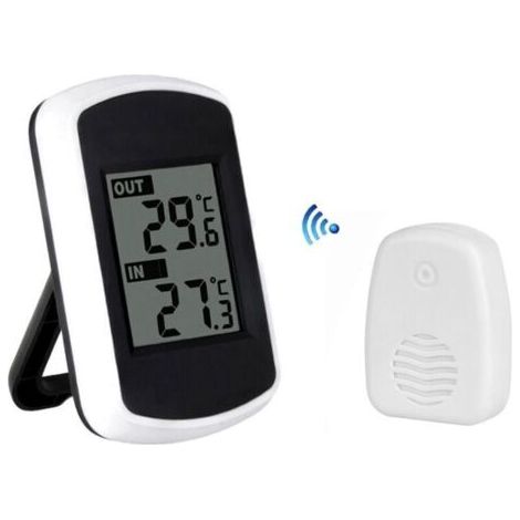 Drahtloses LCD-Thermometer für die Innen- und Außentemperaturmessung, Raumtemperaturtester, MUMU