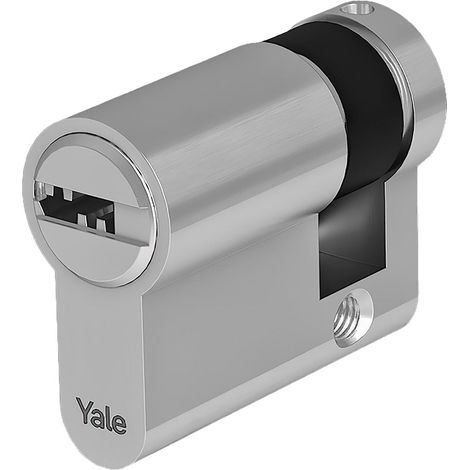 Cylindre européen de sécurité standard avec bouton pour serrure YC054KD304003N1 Nickelé, 30/40 mm, 3 clés verticales