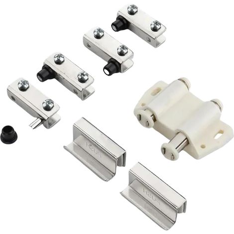 Charnière à double tête pour porte vitrée avec ouverture tactile (1/5)