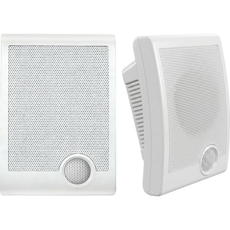 6-inch Wall-Mount PA Speakers, 240W Peak Indoor Wall Speakers with 100V/8Ω Dual Mode, Easy Installation for Home, Commercial, Restaurant, Office, and School Use (Pair, White) (1/5)