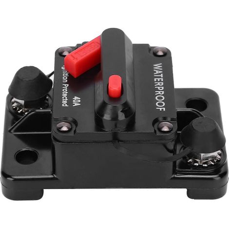 Sicherungshalter mit automatischer Rückstellung, Kupfer, wasserdicht, automatischer Schalter, rot, DC 12–42 V, 40 A