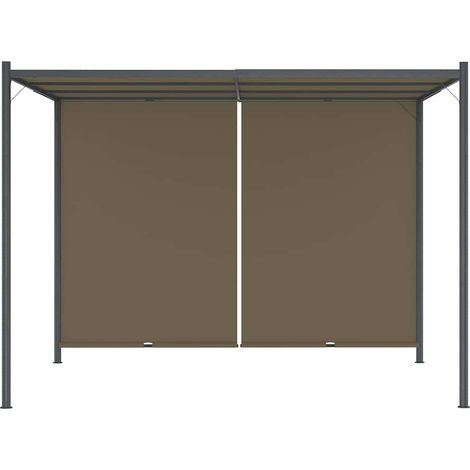 Gazebo Chiosco da Giardino con Tetto Retrattile 3x3 m Talpa 180 g/m² (1/3)