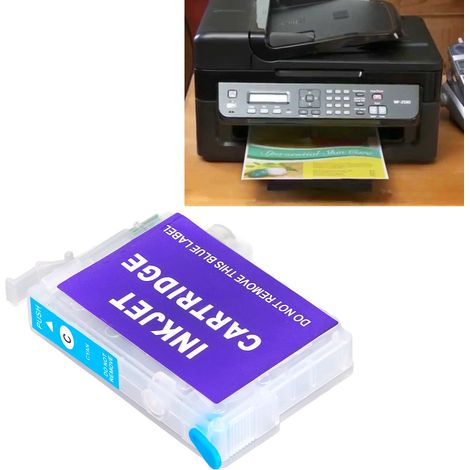 Kompatibel mit Epson Workforce WF-2010W/WF-2510WF/WF-2520NF/WF-2530WF/WF-2540WF Vierfarben-Tintenpatronen in Blau (1/5)