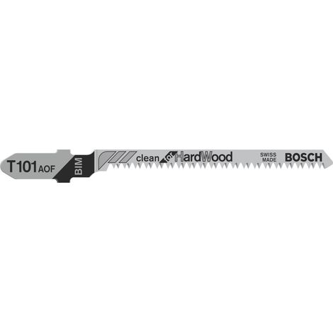 Bosch Accessories 2608636225 Lama per seghetto alternativo T 101 AOF - Clean for Hard Wood 3 pz.