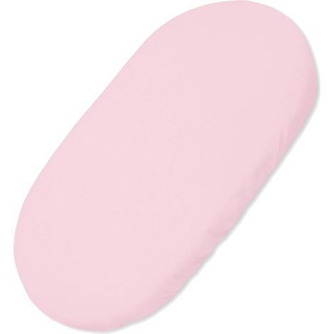 Sábana de algodón para capazo de bebé Boho góndola 75x35 cm - rosa (1/2)