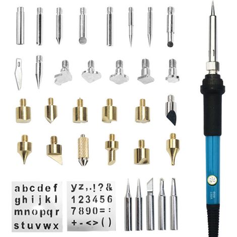 Fer asouder electrique achauffage interne avereglage de gravure et temperature reglable, norme UE, ensemble de 35 pieces (1/5)
