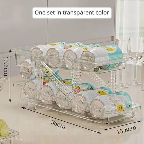 1 piece. Colour: Blue. Material: Plastic. Expandable storage container for drinks with automatic filling, double-walled transparent container. (1/5)