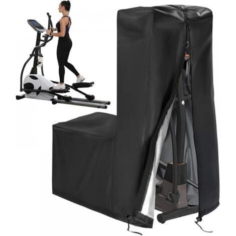 Housse de protection pour vélo elliptique en tissu Oxford 420D imperméable, anti-poussière et UV, avec cordon de serrage ajustable, housse complète pour machine d'exercice (1/5)