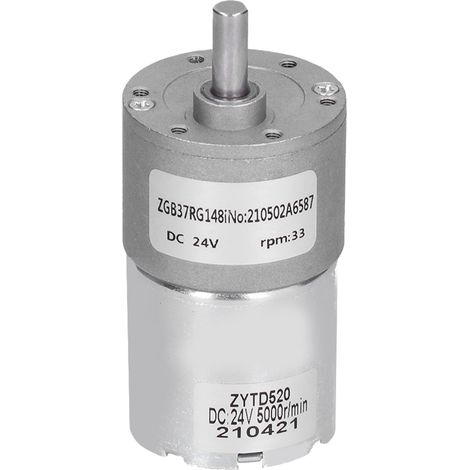 24-V-Gleichstrom-Getriebemotor, 37 mm Wellendurchmesser, ZGB37RG 33R-24V drehzahlreduzierender elektrischer Mikromotor (1/5)