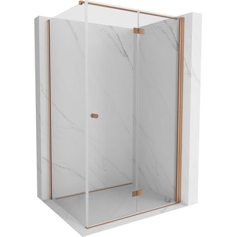 Mexen Mist-F T cabine de douche pliable droite 95 x 110 cm, transparent, cuivre brossé - 8A6T-095-110-65-00-P (1/5)