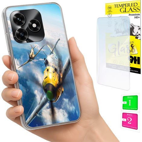 Funda para Honor X5C Plus / X5C 4G con cubierta trasera para foto + cristal 9H (1/5)