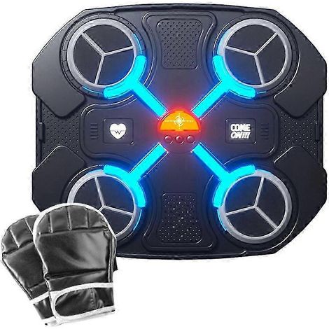 Machine de Boxe Musicale pour Enfants 2024 avec Gants, Entraînement Intelligent Bluetooth, Cible Murale à Frapper, Cadeau Anniversaire Noël (1/3)