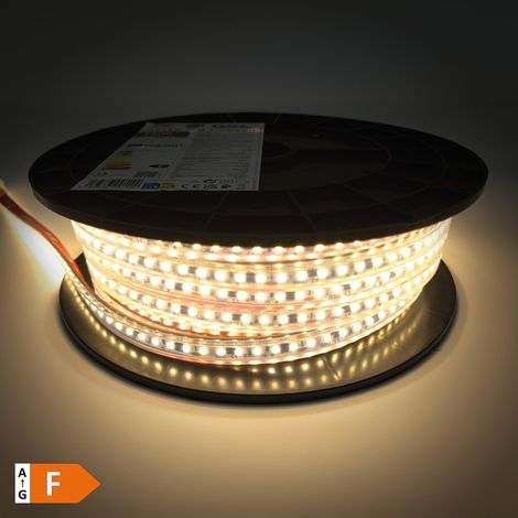 Rotolo 25M striscia LED 15W/M 3000K IP65 230V dimmerabile