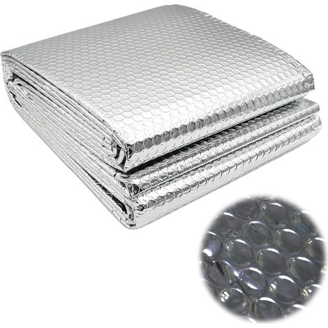 150 cm x 2.5 m Isolant Thermique en Aluminisé Autocollant, Film Réfléchissant Fenêtre Taillable Multifonctionnel pour Murale, Sols, Greniers, Garage, Fenêtre, Protection Contre le Froid (1/5)
