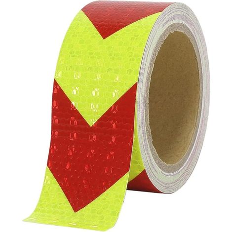 Bande Reflechissante 5cmx3M Autocollante Ruban Adhésif, étanche à l'eau Réfléchissant Reflechissante Autocollante Imperméable Bande Réfléchissante pour Véhicules, Extérieur (Rouge vert) (1/5)