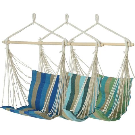 Kaemingk Amaca Poltrona Sospesa - Righe - 50x98x100 cm (1/5)