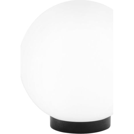 Lume da esterno POLLY con base in plastica nera e sfera bianca 20 cm. (1/2)