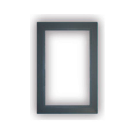 Encadrement pour Prise murale porte ronde rectangulaire - couleur au choix - gris foncé