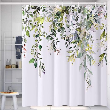 Duschvorhang Wasserdicht Antischimmel H180 x B180 cm (1er Pack) Grün (1/5)